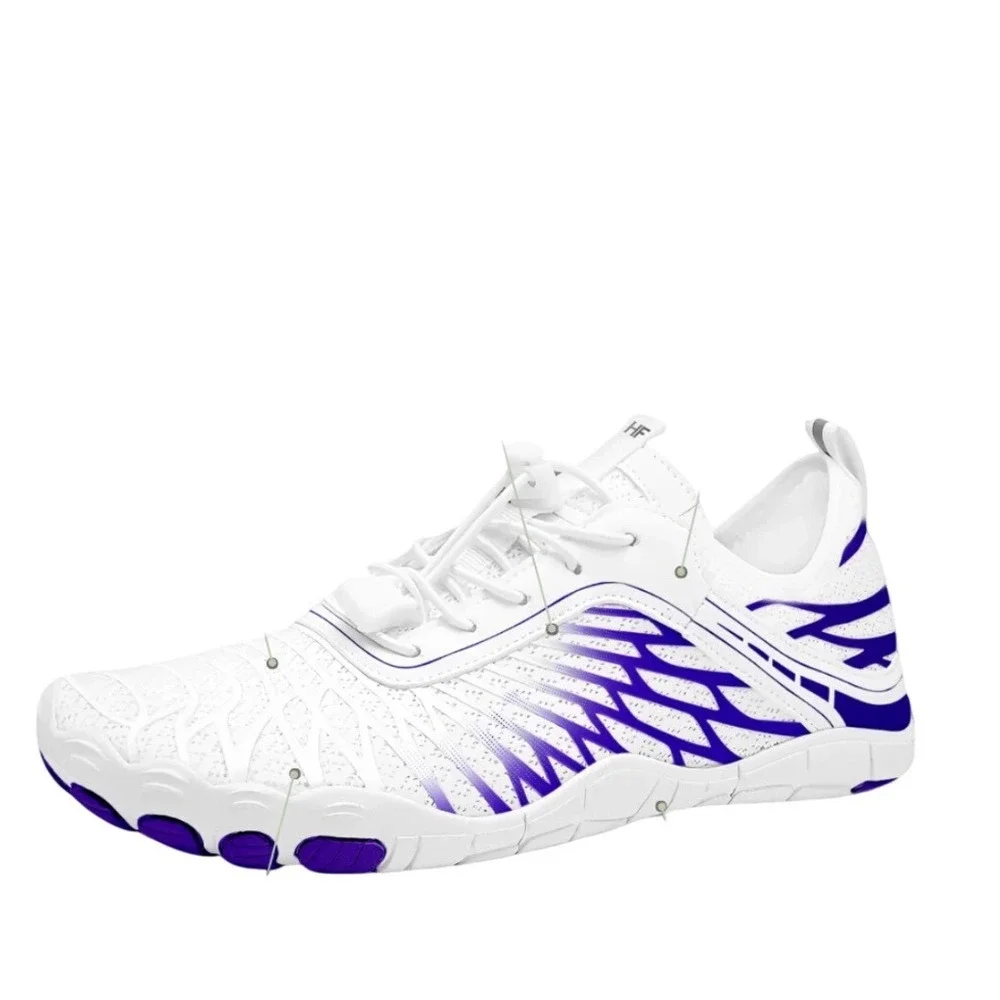 Hike footwear Lorax pro Womens White Purple Barefoot Shoes Athletic Sneaker Sz 8